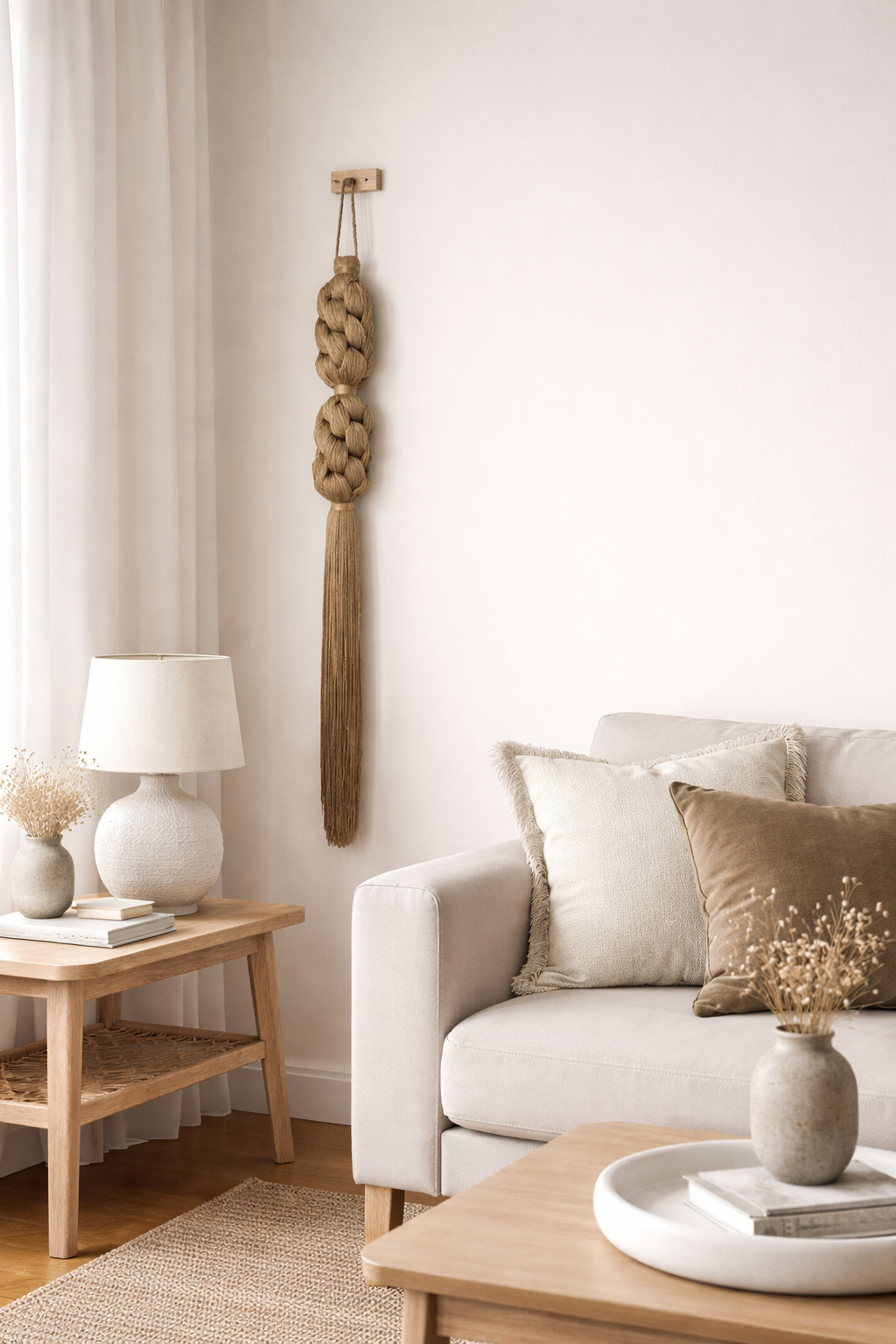 Bresca | Colgante decorativo trenzado flecos