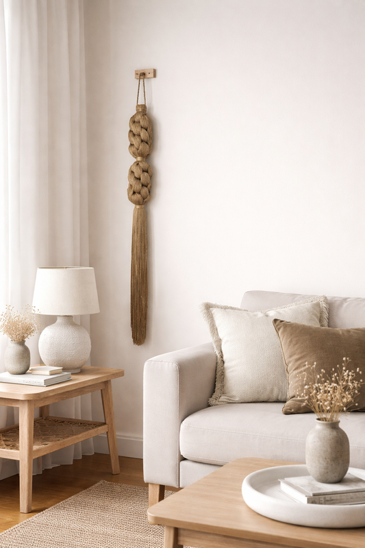 Bresca | Colgante decorativo trenzado flecos